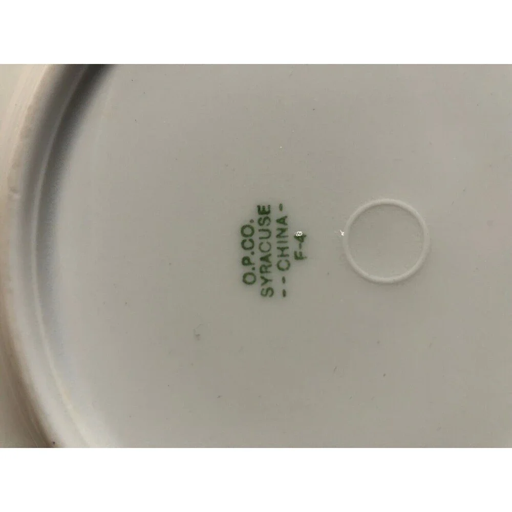 O.P.CO. Syracuse China  Tree Pattern 7.5 inch   set of 3 Dishes